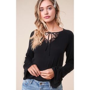 Black lace long sleeve